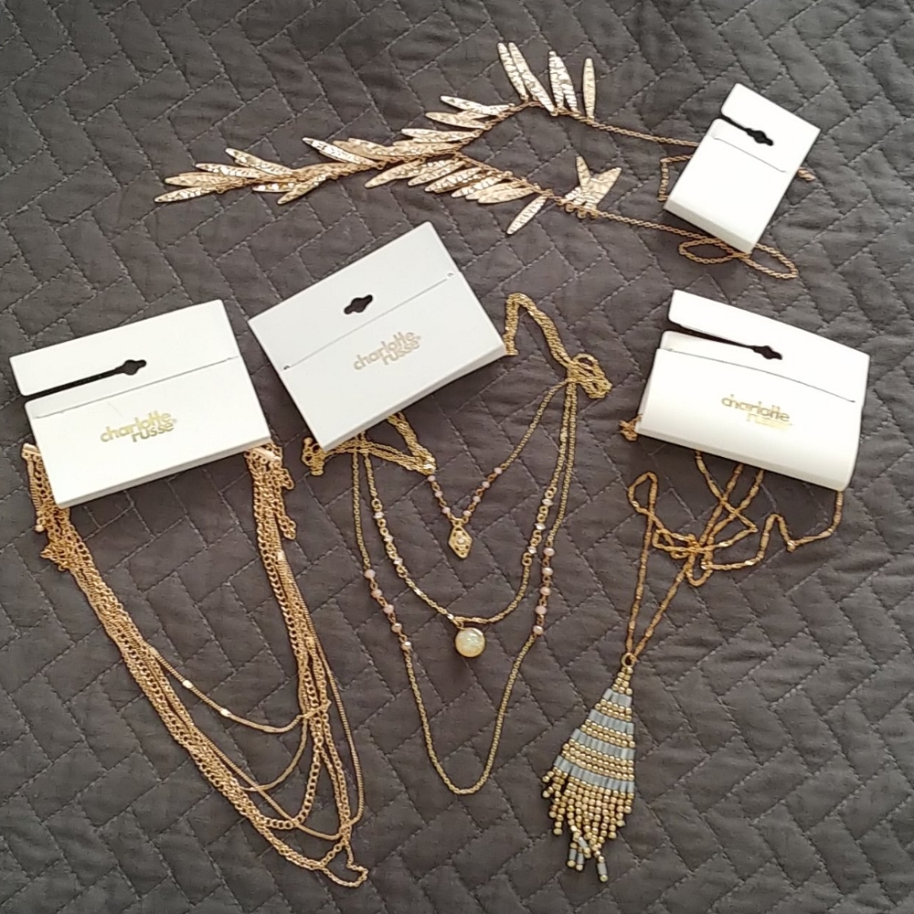 NWT Gold Fashion Necklace Bundle